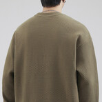 Textured Sweatshirt // Coffee (L)