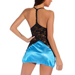 Lace Babydoll // Black, Sky Blue (L)