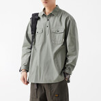 Shirt Jacket // Gray Blue (XL)