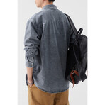 Button Up Shirt Jacket // Gray (XL)