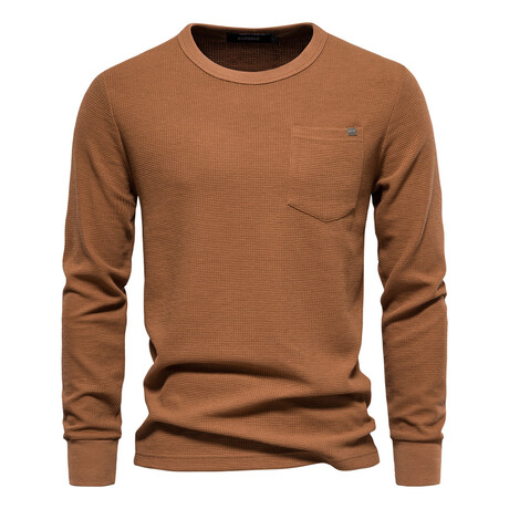 Front Pocket  Crewneck Sweater // Orange (XS)