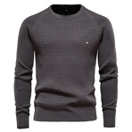 Textured Knit Sweater // Dark Gray (S)