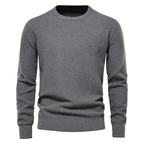 Y336-GRAY // Crewneck Sweater // Gray (XS)