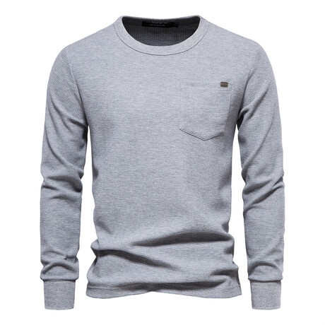 Front Pocket Crewneck Sweater // Gray (XS)