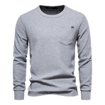 Front Pocket Crewneck Sweater // Gray (M)