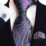 3pc Neck Tie Set // Multicolor Paisley