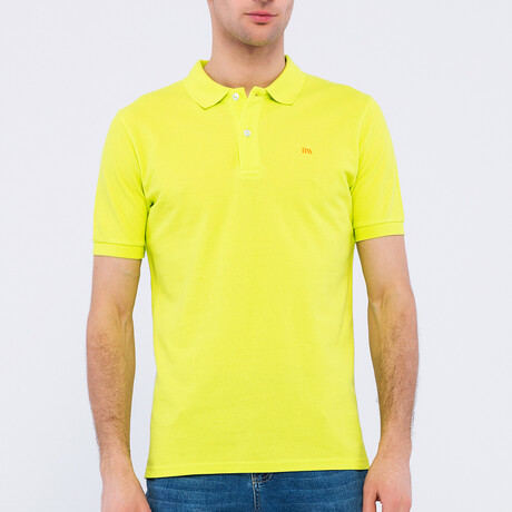 BA146491 // Men's Polo Shirt Short Sleeve  // Lime Green (S)