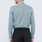 BA794055 // Long Sleeve Button Up Shirt // Green (S)