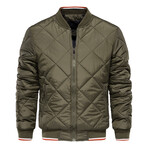 77157-ARMY-GREEN // Quilted Jacket // Army Green (3XL)