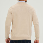 V-Neck Logo Pullover // Beige (S)