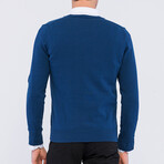 V-Neck Blue Logo Pullover // Indigo (S)