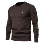 Elbow Patch Sweater // Brown (L)