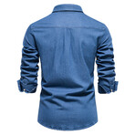 Denim Long Sleeve Button Up Field Shirt V2 // Blue (XS)