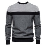 Color Block Sweater // Dark Gray (M)