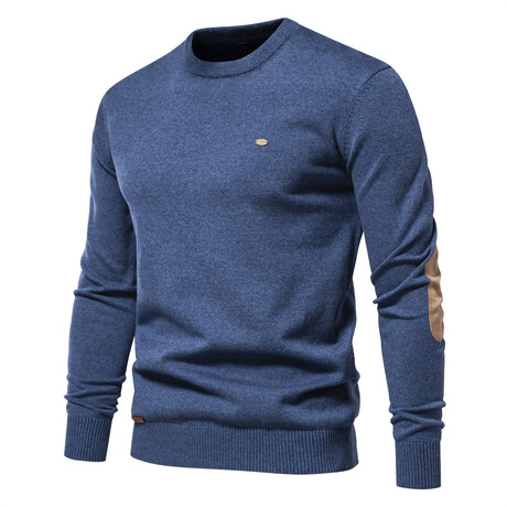 Elbow Patch Sweater // Blue (XS)