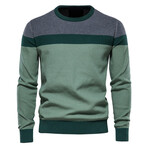 Color Block Sweater // Green (L)