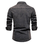Long Sleeve Button Up Field Shirt V2 // Black (XL)