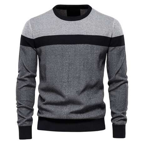 Color Block Sweater // Dark Gray (XS)