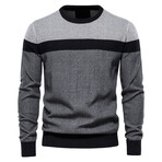 Color Block Sweater // Dark Gray (S)