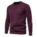 Elbow Patch Sweater // Wine Red (M)
