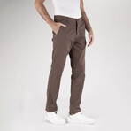 Slim Fit // Men's Side Pocket Trousers // Brown (31)