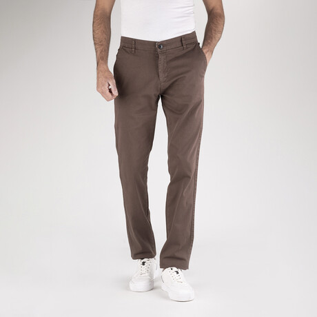 Slim Fit // Men's Side Pocket Trousers // Brown (31)