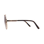 Gucci // Men's // GG1287S-002 Pilot Sunglasses // Gold Havana + Gradient Brown