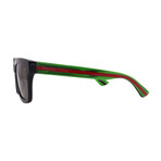 Gucci // Men's // GG0001SN-002 Square Sunglasses // Black , Green+ Gray