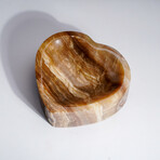 Genuine Polished Banded Calcite Heart Dish // 1.9 lbs