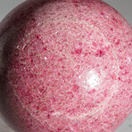Genuine Polished Imperial Rhodonite Sphere with Acrylic Display Stand // 2.1 lbs