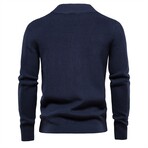 Classic Zip-Up Cardigan // Dark Blue (XS)