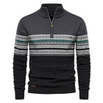 Quarter Zip Sweater // Dark Gray (M)