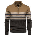 Quarter Zip Sweater // Khaki (M)