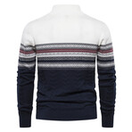 Quarter Zip Sweater // White (S)