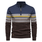 Quarter Zip Sweater // Blue (XL)