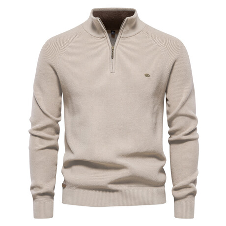 Quarter Zip Pullover V2 // Apricot (XS)