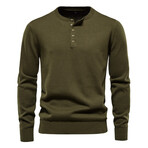 Henley Sweater // Green (XS)