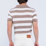 EC162979 //  Knitwear Polo // Brown-Ecru (S)