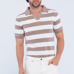 EC162979 //  Knitwear Polo // Brown-Ecru (S)