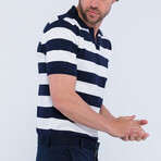 EC684737 //  Knitwear Polo // Navy-Ecru (S)