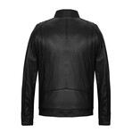 Racer Quilted Shoulders Jacket // Black (S)