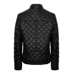 Racer Quilted Shoulders + Arms Jacket  // Sytle 3 // Black (3XL)