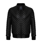 Diamond Quilted Jacket // Black (M)