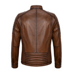 Racer Quilted Shoulder + Arms Jacket // Chestnut (S)