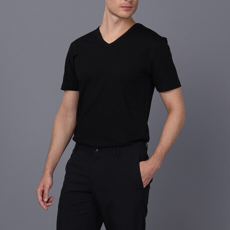 Men's V-Neck T-Shirt // Black (S)