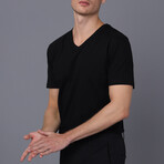 Men's V-Neck T-Shirt // Black (S)