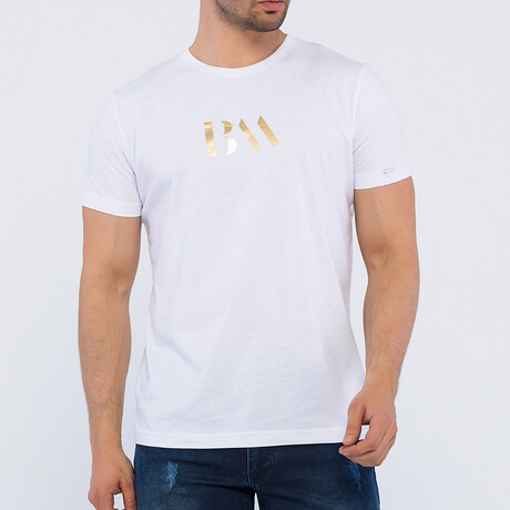 Men's O-Neck T-Shirt // White // Style 2 (S)