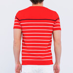 Men's Knitwear T-Shirt // Red (S)