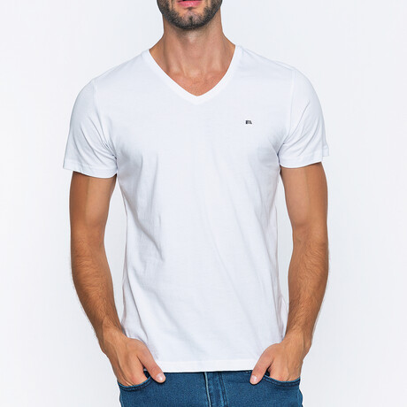 Men's V-Neck T-Shirt // White (S)