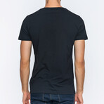 Men's V-Neck T-Shirt // Black // Style 2 (S)